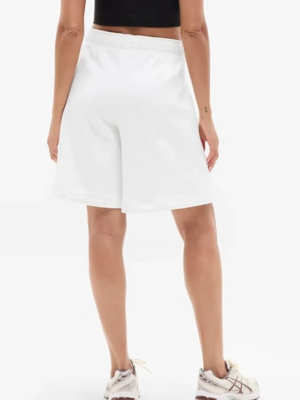 NEW Athleta Bright White Heavyweight Terry Mid Rise Bermuda 10" Shorts Workout - Picture 4 of 11